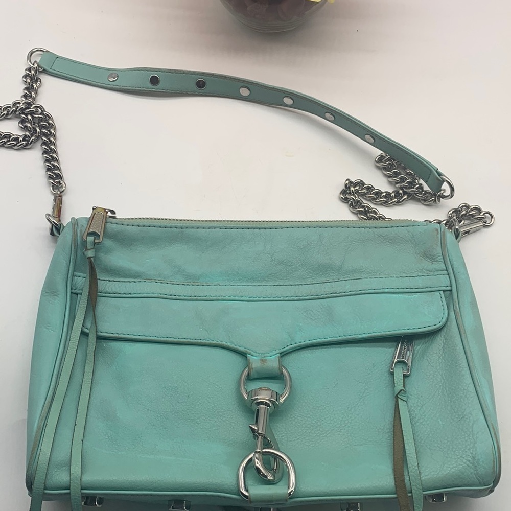 Rebecca Minkoff Distressed Teal crossbody bag. MCB1640D - Picture 1 of 12